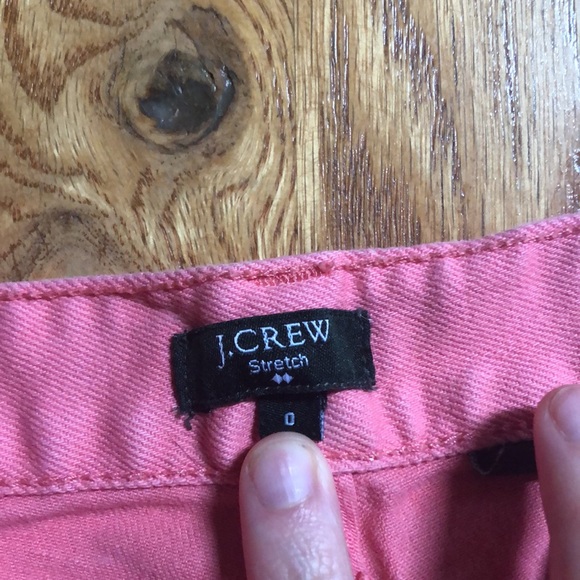 J crew stretch pink denim shorts sz 0 - Picture 4 of 5